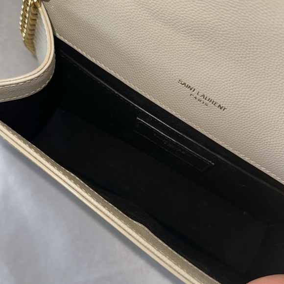 Grain De Poudre Medium Classic Monogram Monochrome Kate Satchel White - Picture 9 of 9